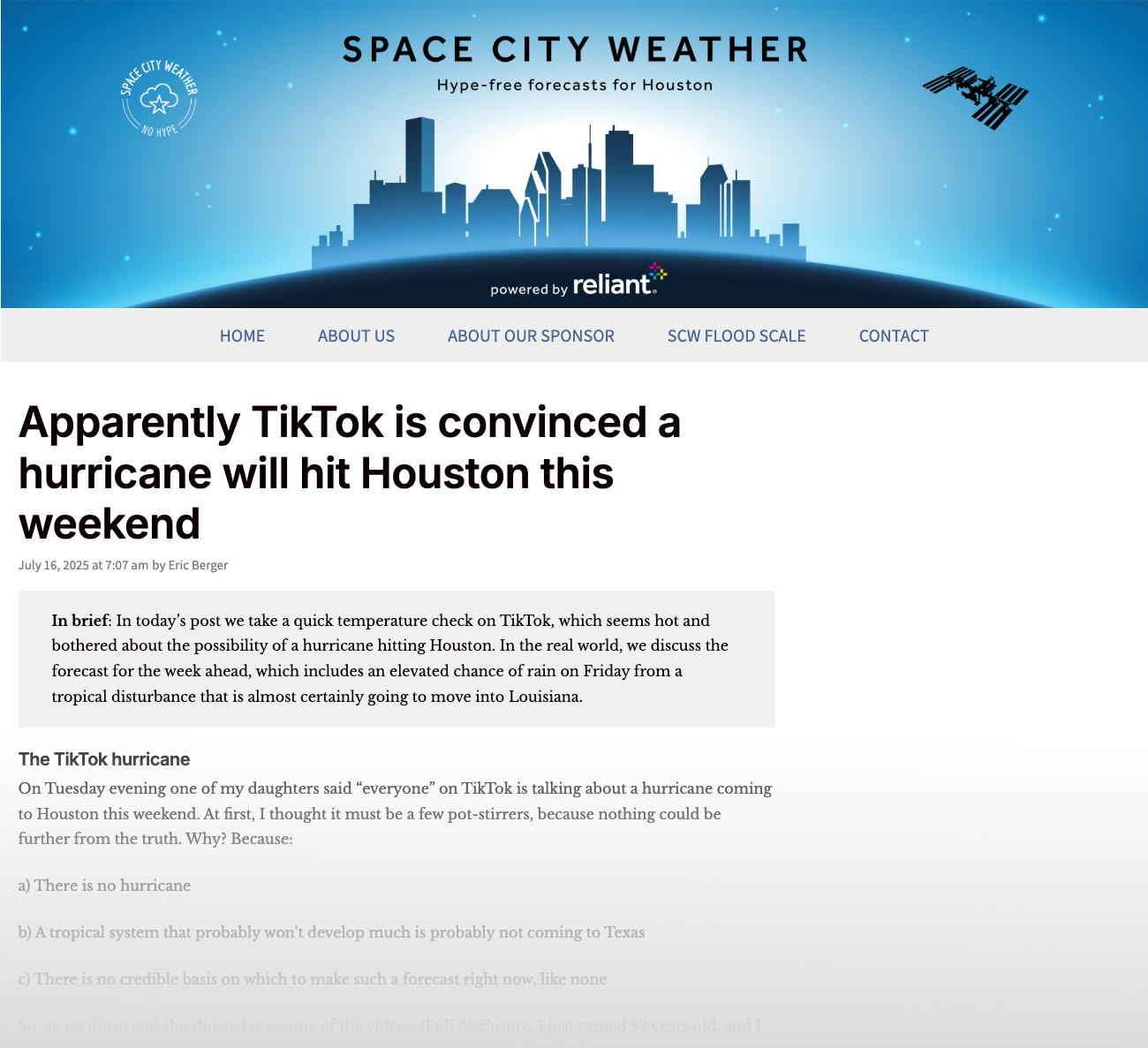 space city weather screenshot