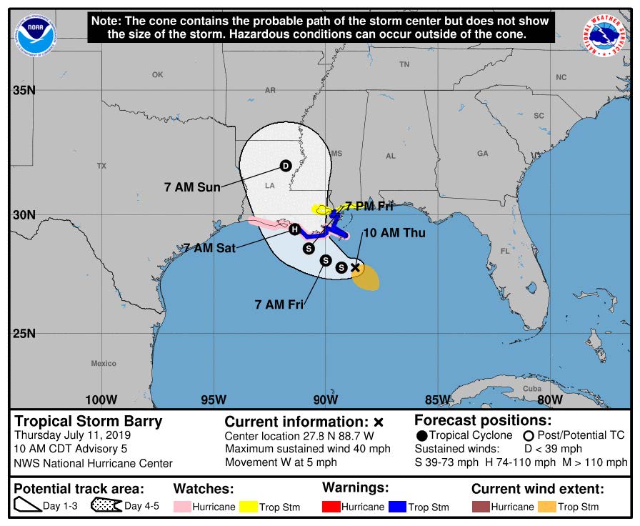 ***UPDATE***Tropical Storm Barry